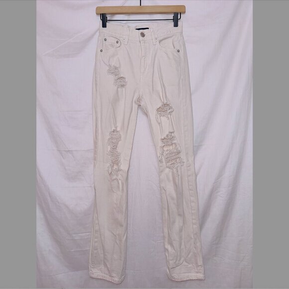 Aeropostale AERO light pale pink denim high waisted distressed 90s baggy jeans - Picture 1 of 6